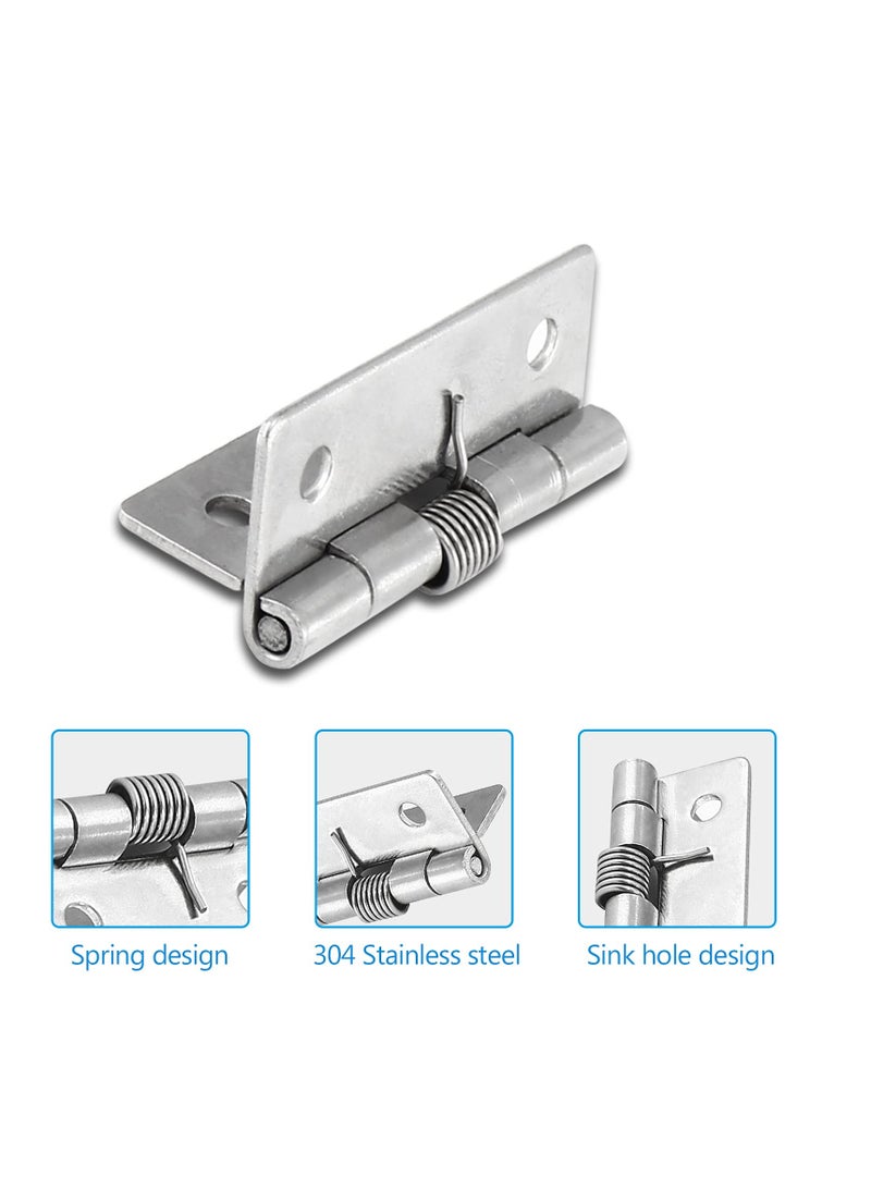 Cobest Self Closing Door Hinges 2 Inch Set of 4 Spring Hinge Automatic Door Closer Hinge Soft Auto Close Door Hinges for Home - Image 2