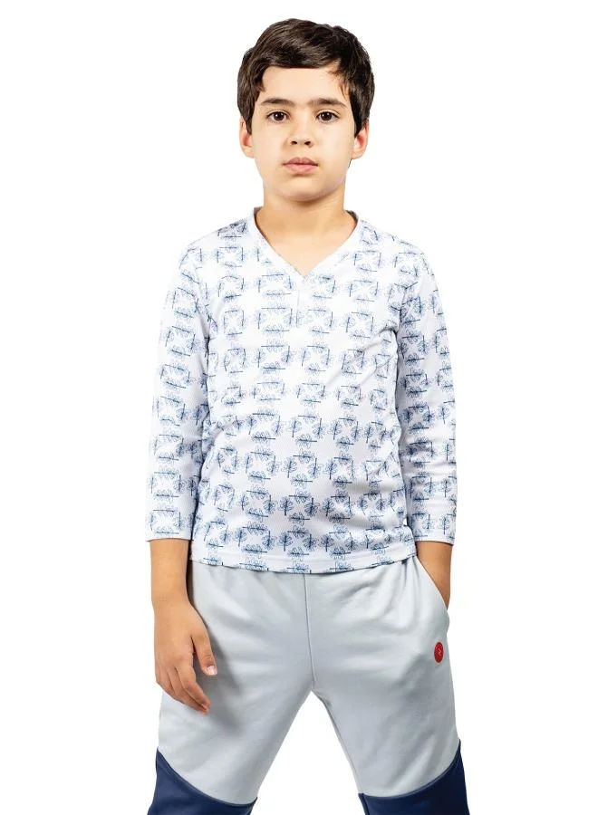 زيسي Boys's v neck t-shirt 3/4th sleeve