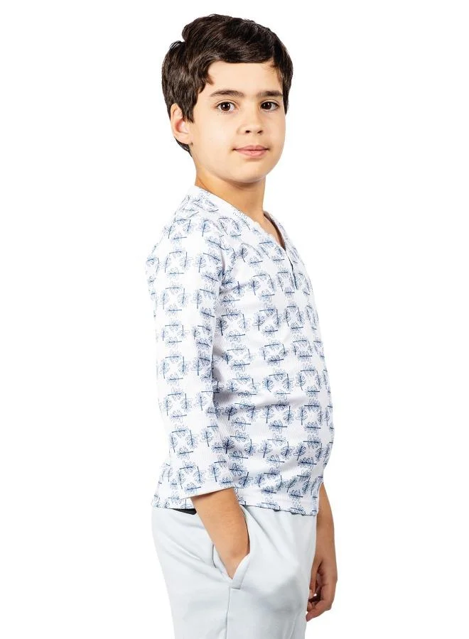 زيسي Boys's v neck t-shirt 3/4th sleeve