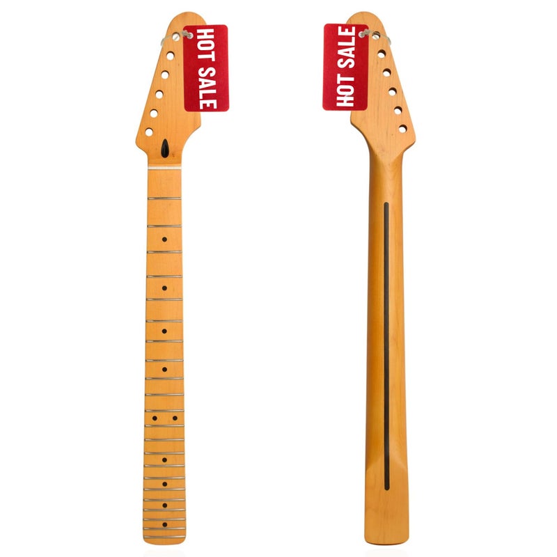 Amuic Strat Guitar Neck 22 Fret, 25.5" Canadian Maple Electric Guitar Neck for ST Style Guitar Parts Replacement - Image 1