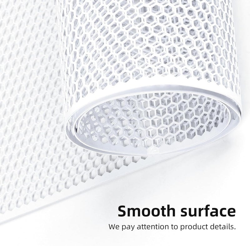 AggAuto Universal 40"x13" Car Grill Mesh - Aluminum Alloy Automotive Grille Insert Bumper Honeycomb Hole 6mm Spacing 1mm, One of the Most Multifunctional Shape Grids 100x33cm White - Image 5