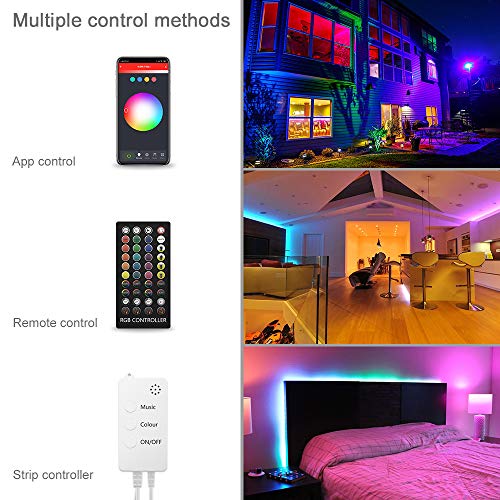 protium Polycarbonate Smart LED Dimming RGB Music Controller Compatible With Alexa And Google With Built-In Mic And IR Remote, Multicolour - Image 2
