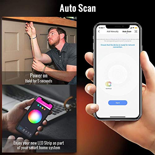 protium Polycarbonate Smart LED Dimming RGB Music Controller Compatible With Alexa And Google With Built-In Mic And IR Remote, Multicolour - Image 5