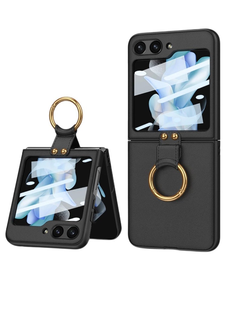 Aookay - Compatible with Samsung Galaxy Z Flip 6 Case, Built-in Small Screen Screen Protector, Shockproof Hard Case with Ring Bracket for Samsung Galaxy Z Flip 6 5G - Image 1