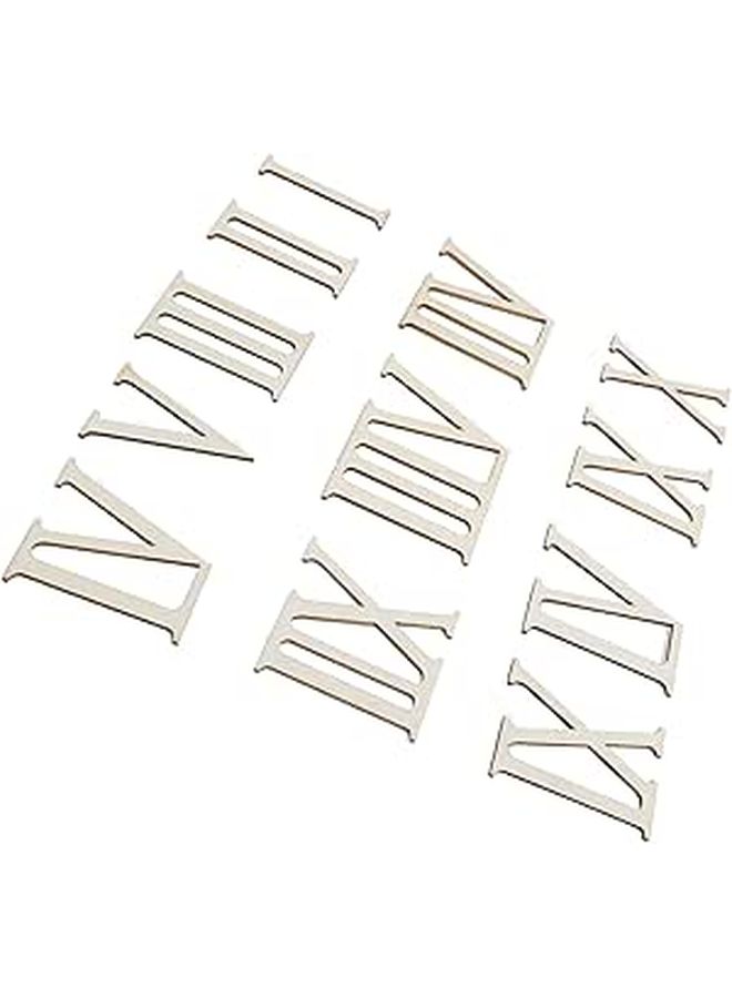 Hand Made Wooden Roman Numerals Clock Kit 12Pcs DIY Numbers - Image 1