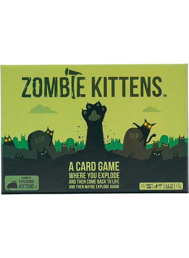 Bluejw Exploding Kittens Presents Zombie Kittens Fun Family Card Games For Adults Teens And Kids For Night Entertainment 2 To 5 Players Ages 7 And UP 61 Cards - Image 1