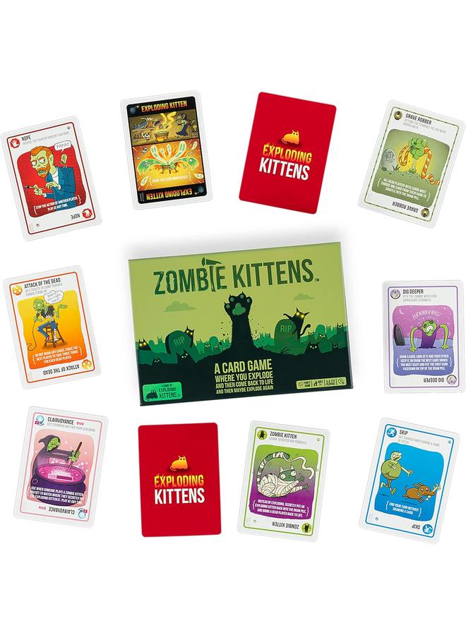 Bluejw Exploding Kittens Presents Zombie Kittens Fun Family Card Games For Adults Teens And Kids For Night Entertainment 2 To 5 Players Ages 7 And UP 61 Cards - Image 4
