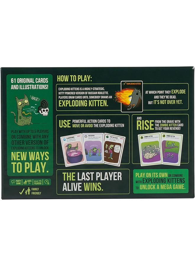 Bluejw Exploding Kittens Presents Zombie Kittens Fun Family Card Games For Adults Teens And Kids For Night Entertainment 2 To 5 Players Ages 7 And UP 61 Cards - Image 5