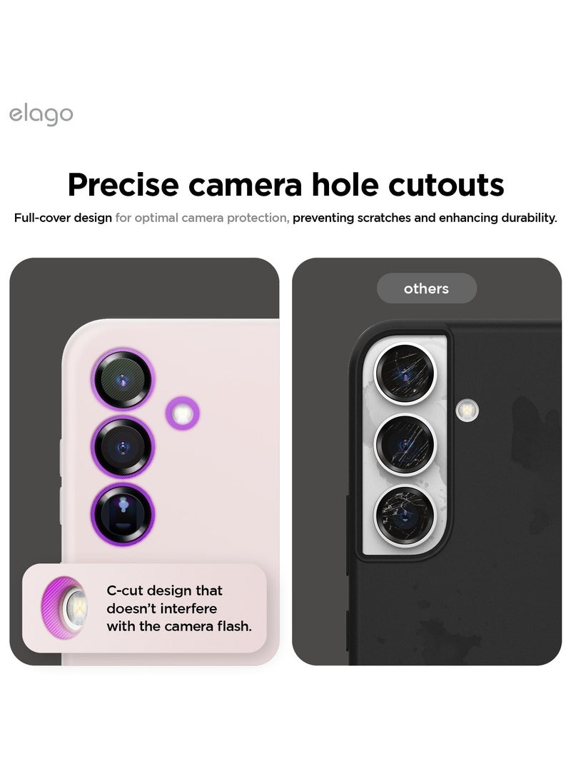 Elago Liquid Silicone for Samsung Galaxy S25 PLUS Case Cover Full Body Screen Camera Protective, Shockproof, Slim, Anti-Scratch Soft Microfiber Lining - Lovely Pink - Image 3