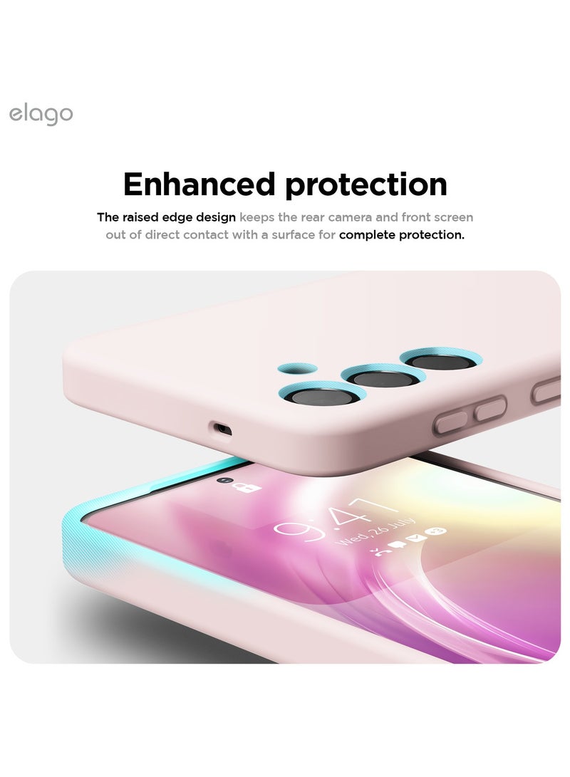 Elago Liquid Silicone for Samsung Galaxy S25 PLUS Case Cover Full Body Screen Camera Protective, Shockproof, Slim, Anti-Scratch Soft Microfiber Lining - Lovely Pink - Image 5