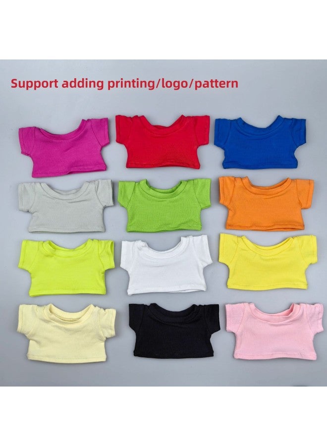 Doll Clothes 10/40cm20cm Cotton Doll Short Sleeve T-shirt Doll Doll Clothes Can Add LOGO Pattern-Specifications:20cm Baby Wears-Color:Black T-shirt  - Image 2