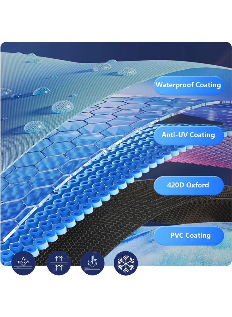 إيونتو غطاء كرسي معلق متين مقاوم للماء 190×115 سم - قماش أكسفورد 420D مقاوم للأشعة فوق البنفسجية والغبار وواقي كرسي الأرجوحة الخارجي وكرسي البيض، أغطية الفناء والحديقة والخوص والكراسي - Image 4