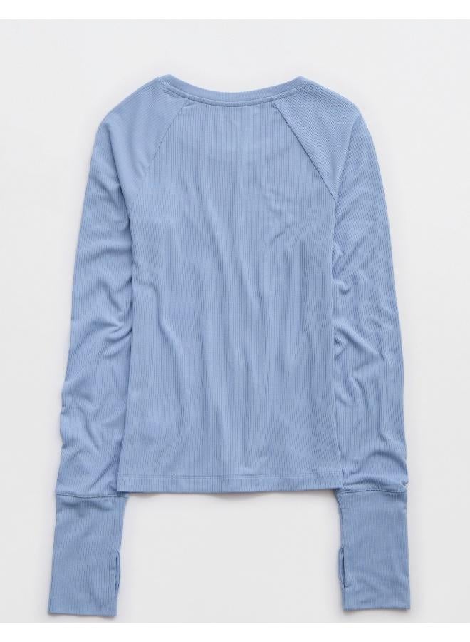 Aerie OFFLINE By Aerie Thumbs Up Ribbed T-Shirt - Image 2