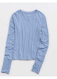 Aerie OFFLINE By Aerie Thumbs Up Ribbed T-Shirt  - Image 1