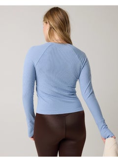 Aerie OFFLINE By Aerie Thumbs Up Ribbed T-Shirt  - Image 4