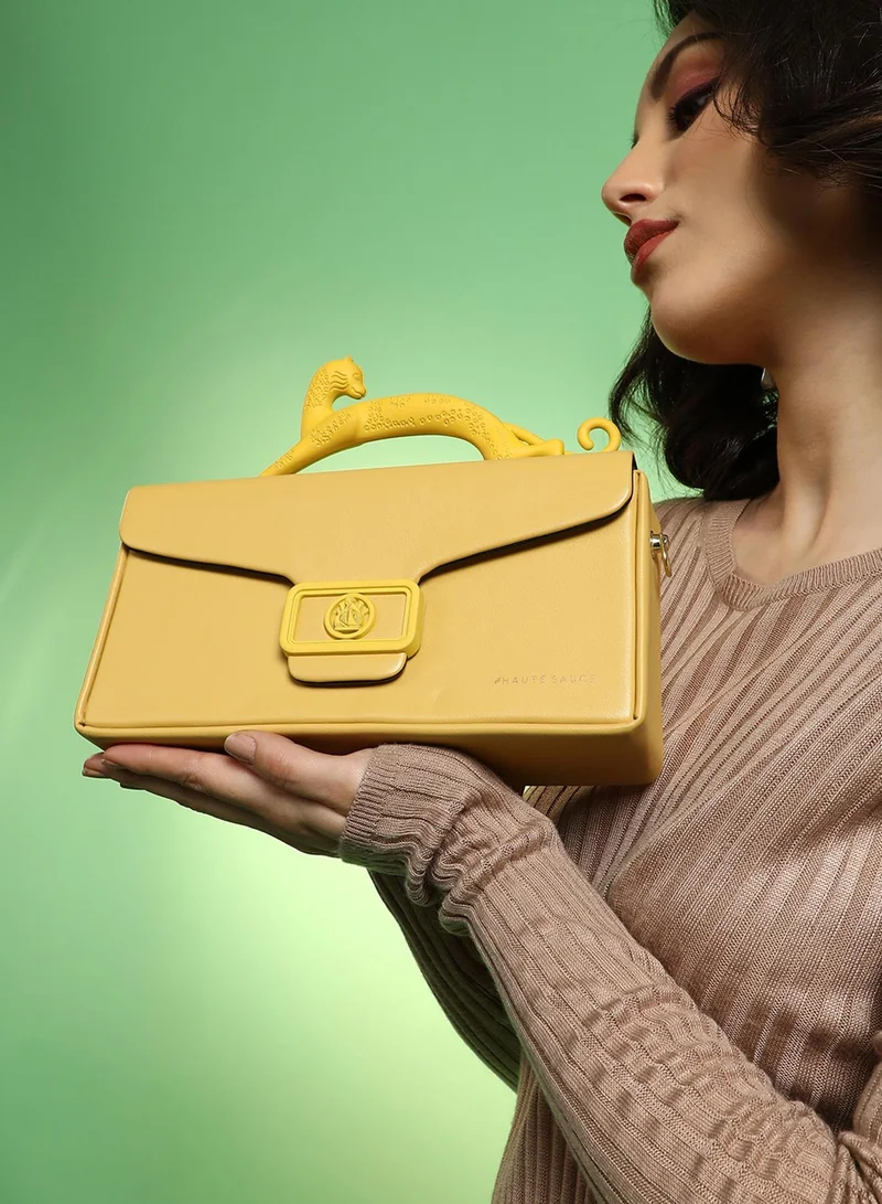 صوص هاوت حقيبة يد جاكوار فروست - أصفر كناري