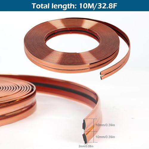Grofilo "1 Roll Flexible PVC Wall Molding Trim – Decorative & Protective Caulk Strip for Table Edges, Door Frames, Baseboards, and Corners (Rose Gold) - Image 2