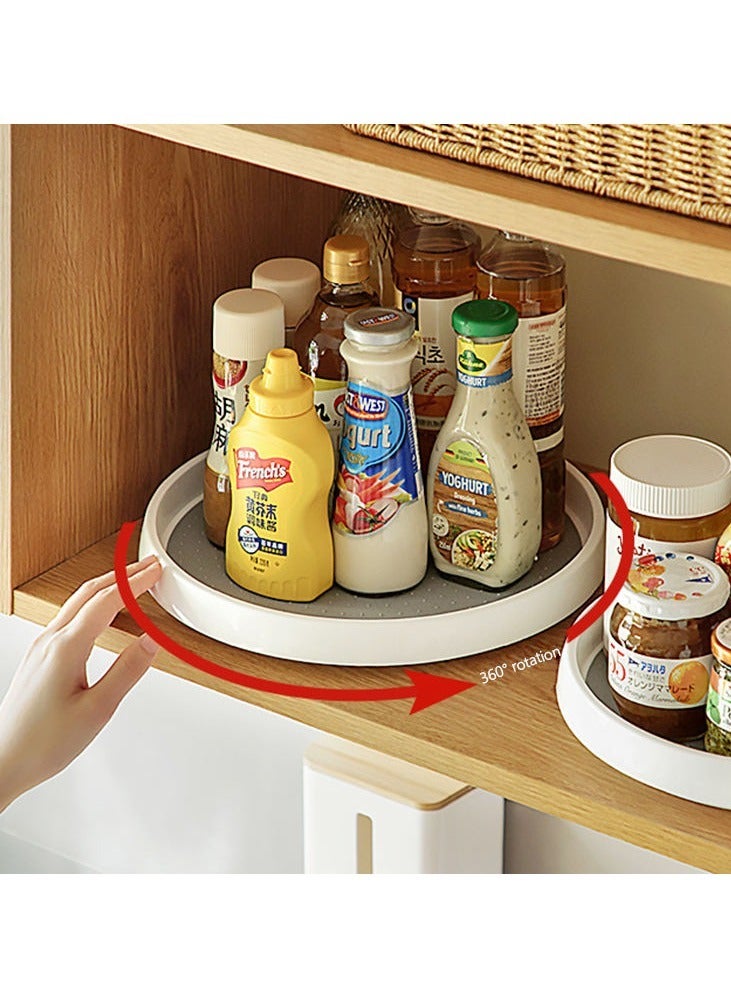 Raxoom 2 Pack, 10-Inch Non-Skid Lazy Susan Organizers - Turntable Rack for Pantry Organization and Storage, Kitchen, Fridge, Cabinets, Bathroom Makeup Vanity Countertop, Under Sink Organizing, Spice Rack  - Image 2