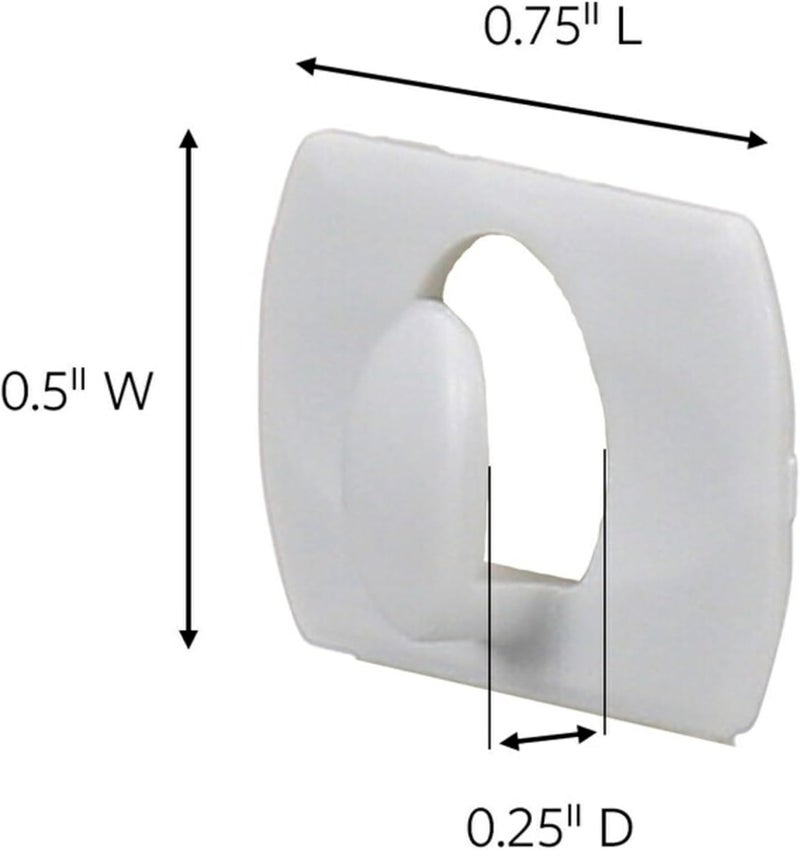 Command Decorating Clips, 40 Clips and 48 Strips, Damage-Free Hanging Light Clips with Adhesive Strips, No Tools Small Wall Clips for Hanging Lights and Cables - Image 2