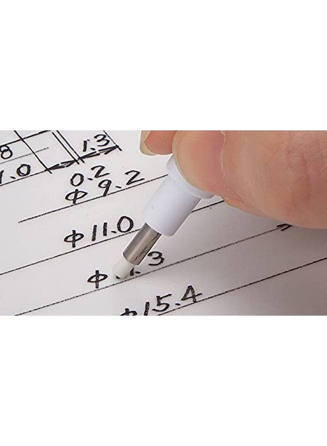 Tombow Zero Pen Type Eraser Round Shape 2.3 mm Tip Mono-Shade with Extra Refill Pack (White) - Image 5