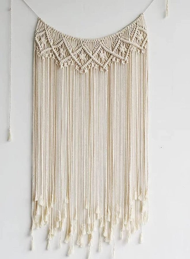 COTTONCUBE Wall Hanging Cotton Solid Nursery Craft Decorations Curtain, 35x45 inches, Beige - Image 4