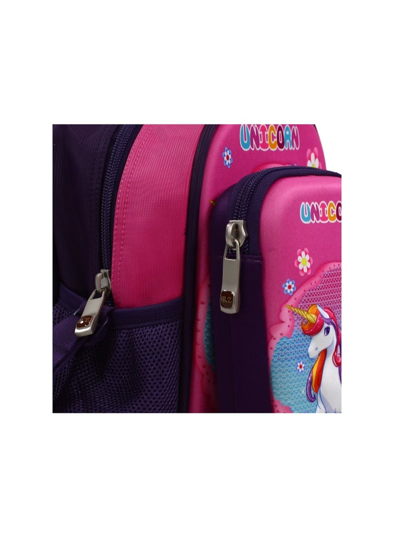 بي زد BZ Unicorn (حقيبة غداء + مقلمة) – بنفسجي ووردي - Image 3
