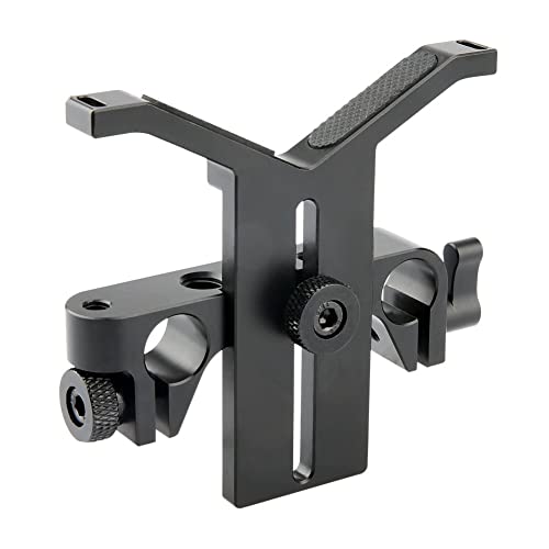 NICEYRIG Long Lens Support Bracket Height Adjustable with 15mm Rod Clamp for Follow Focus DSLR Camera 15mm Rail Block System - Image 1
