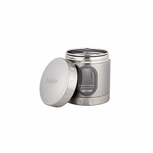 DUBBLIN Stainless Steel Storage jar container Fresher screw lid transparent visible window food safe steel Storage container 750 ml, 1 Piece, Silver - Image 2