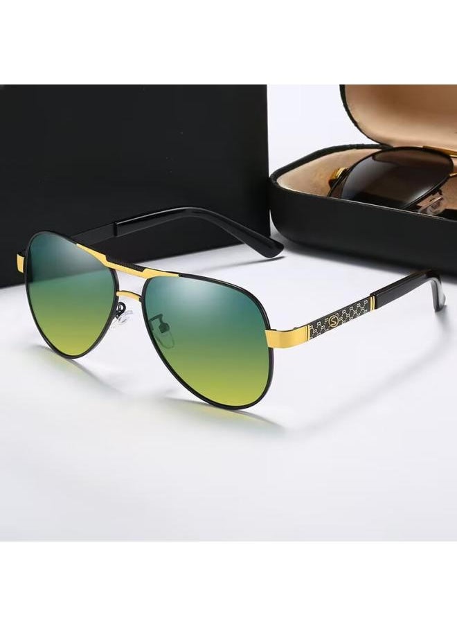 Generic Huang Xiaoming High-definition Day And Night Dual-use German Polarized Sunglasses For Men's Driving Special Color-changing Sunglasses Trendy Fishing Glasses 