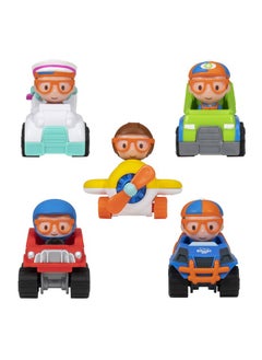 Blippi Mini Mobiles, 5 Pack Mini Vehicles - Features Character Toy Figure In Each Vehicle: Mobile/Car, Monster Truck, Recycle Truck, Ice Cream Truck, And Airplane - Educational Toys For Young Children  - Image 4