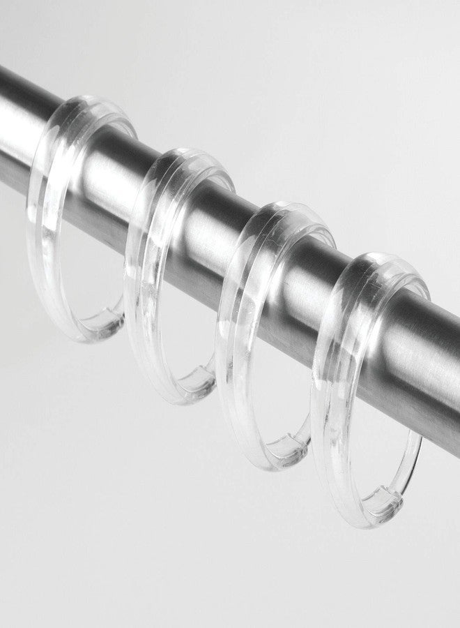 InterDesign iDesign Plastic Shower Curtain C Hooks, Set of 12 - 2.38" x 1.75" x 0.5", Clear - Image 3