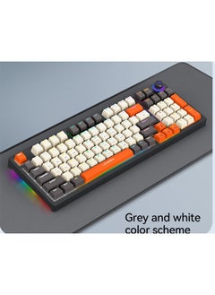 LEAVEN RGB Tri-Mode Mechanical Keyboard,Wireless Gaming Keyboard,96-Key Hot Swappable Bluetooth Keyboard 5.0/2.4G/Wired with Keycap Puller (Red Switch)  - Image 2
