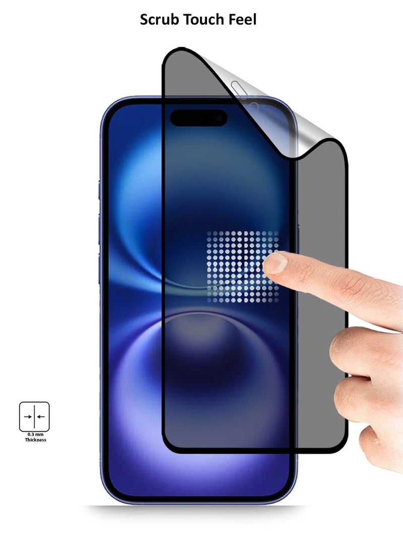 S-TOP حماية شاشة خصوصية سيراميك مات كاملة التغطية لجهاز آبل آيفون 16 - مضادة للانفجار، مضادة للفقاعات، مضادة لبصمات الأصابع - Image 3
