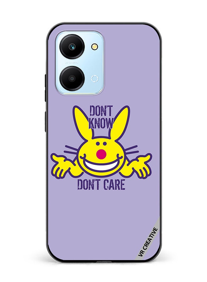 VR CREATIVE Protective Case Cover For Honor Play7T Don't Know Don't Care Design Multicolour - Image 1