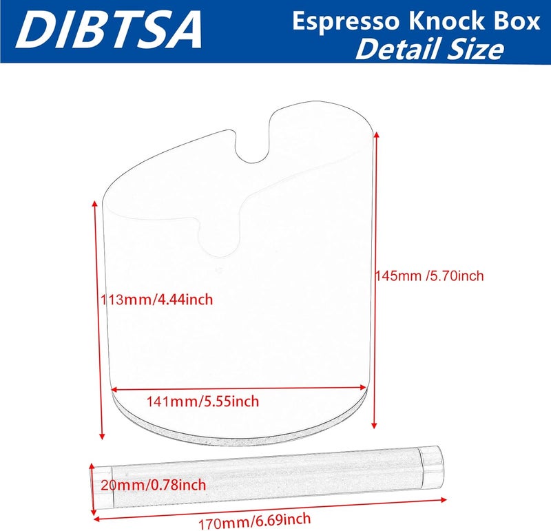 DIBTSA Coffee Knock Box, Espresso Knock Box Stainless Steel Espresso Machine Accessories with Removable Knock Bar and Non-Slip Base Coffee Grounds Container Bin, Large (White) - Image 3