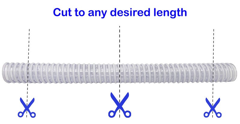 Sealproof 1.5" Pool Filter Pump Connection Hose for Above Ground Pools, 20 FT x 1-1/2 Inch Premium Quality Kinkproof PVC, Made in USA | Cut to Desired Length, Includes 4 Hose Clamps - Image 3