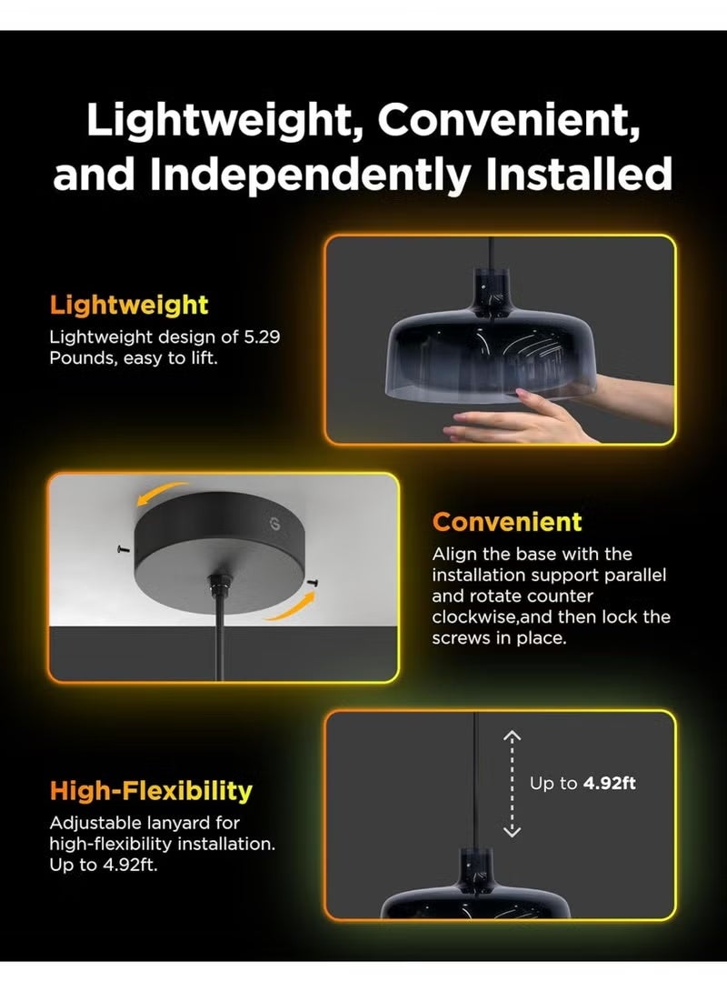 جوفي Govee Pendant Light for Kitchen Island, Three-Layer RGBIC Smart Lighting-H60C13F1 - Image 5