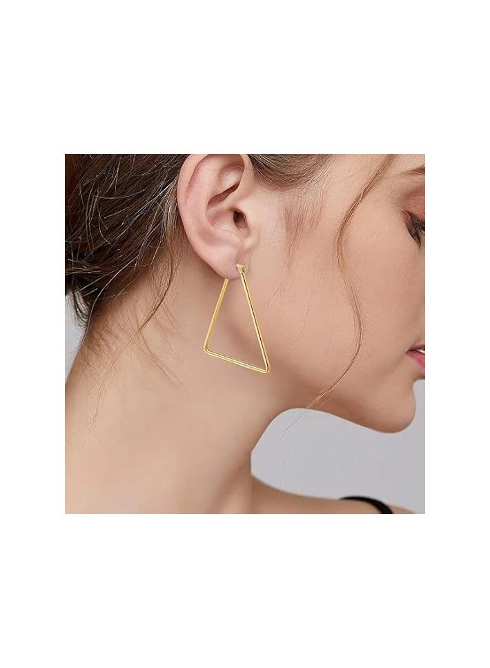 Fayrouz Jewellery Fayruz Jewelry Titanium Steel Geometric Gold Earrings for Men Women Hypoallergenic Huggie Hoop Earrings Set for Cartilage Piercing Suitable for All Occasions - Image 2