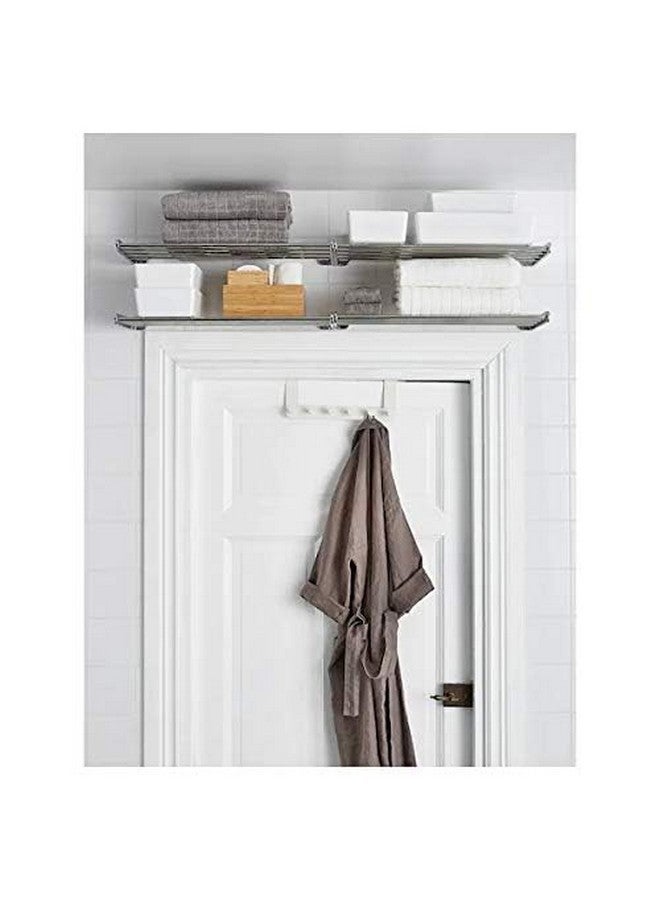 Digital Shoppy Stainless Steel Hanger For Door (White, Door Thickness: 4 Cm, Width: 35 Cm, Height: 13 Cm) - Image 3