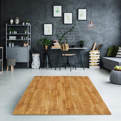 Sorbus Wood Grain Floor Mats Foam Interlocking Mats Each Tile 1 Square Foot 3/8-Inch Thick Flooring Wood Mat Tiles - Home Office Playroom Basement Trade Show (16 Tiles,16 Sq ft, Wood Grain - Pine) - Image 5