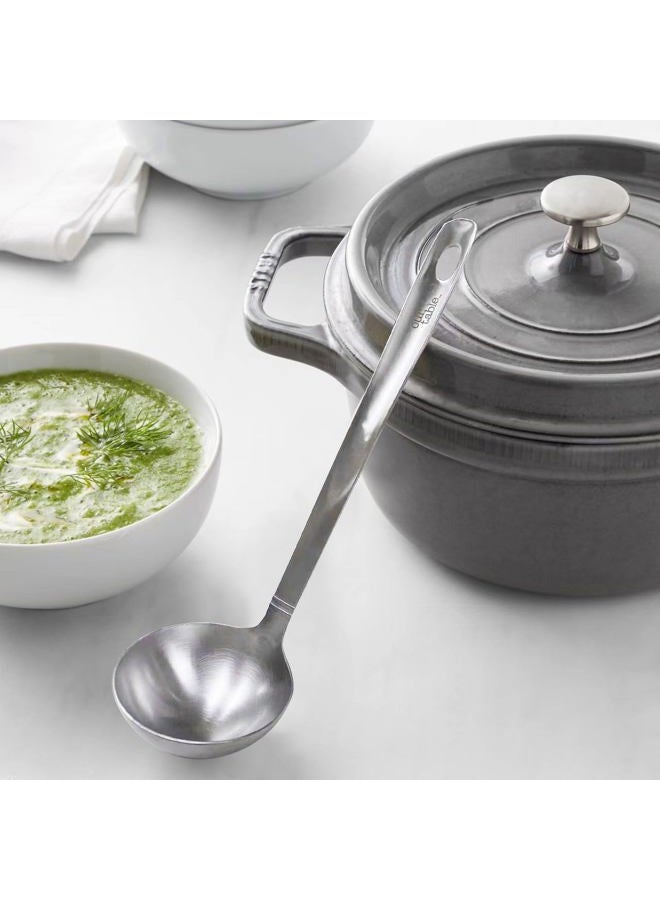 Haokithcun Stainless Steel Kitchen Ladle, Heavy Duty One-Piece Construction Cooking Ladle, Punch Soup and Stew Serving Ladles Scoop - Image 2