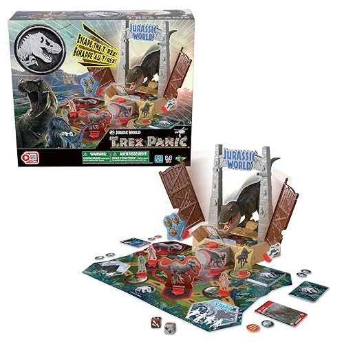 EPOCH Games Jurassic World T Rex Panic  ActionPacked Tabletop Dinosaur Game for Ages 5 - Image 1