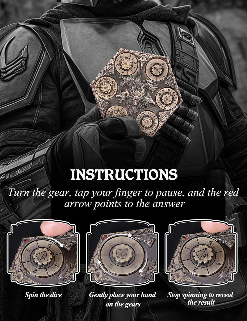 Banloga D&D Dice Set,7PCS Metal Dice for Dungeons and Dragons,Mini Dice Set with Pocket Watch Case,Role Playing Board Games Accessories (Dragon, Bronze-S) - Image 4