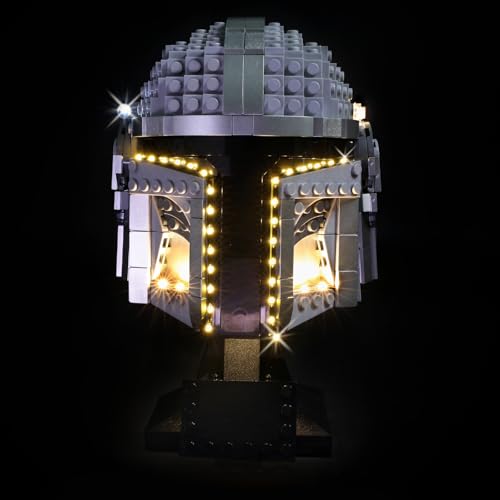 flashebrick طقم إضاءة LED لخوذة ليغو مانديالوريان 75328 متوافق مع مجموعة بناء ستار وورز - Image 1