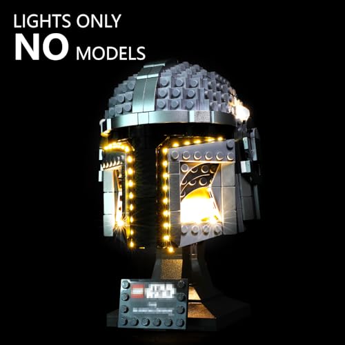 flashebrick طقم إضاءة LED لخوذة ليغو مانديالوريان 75328 متوافق مع مجموعة بناء ستار وورز - Image 5