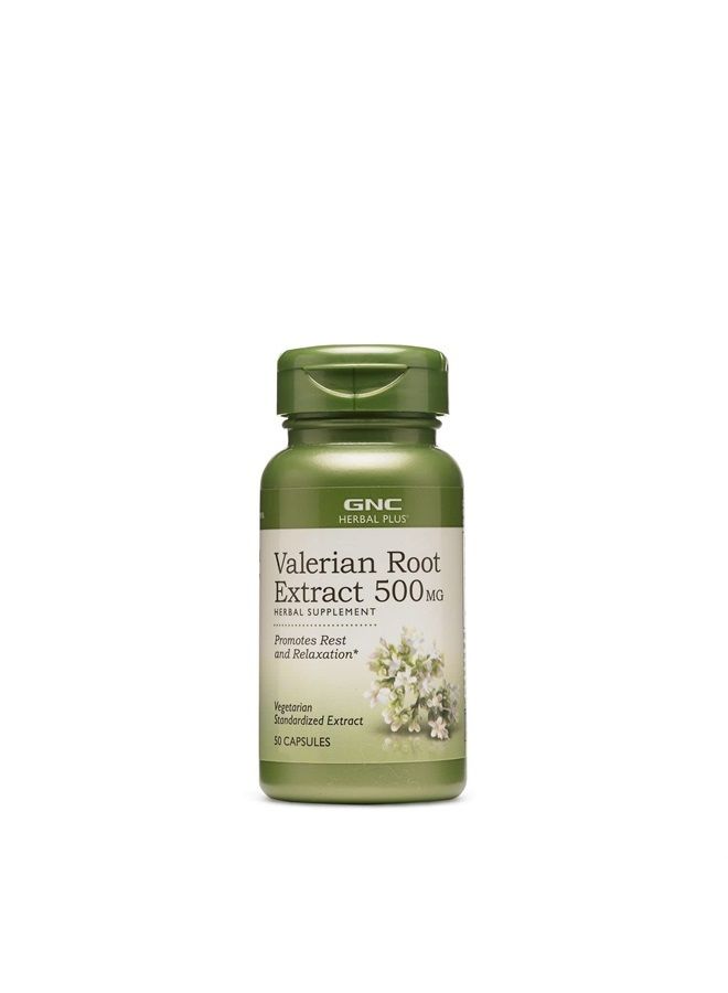 GNC Herbal Plus Valerian Root Extract 500 MG,50 servings - Image 1