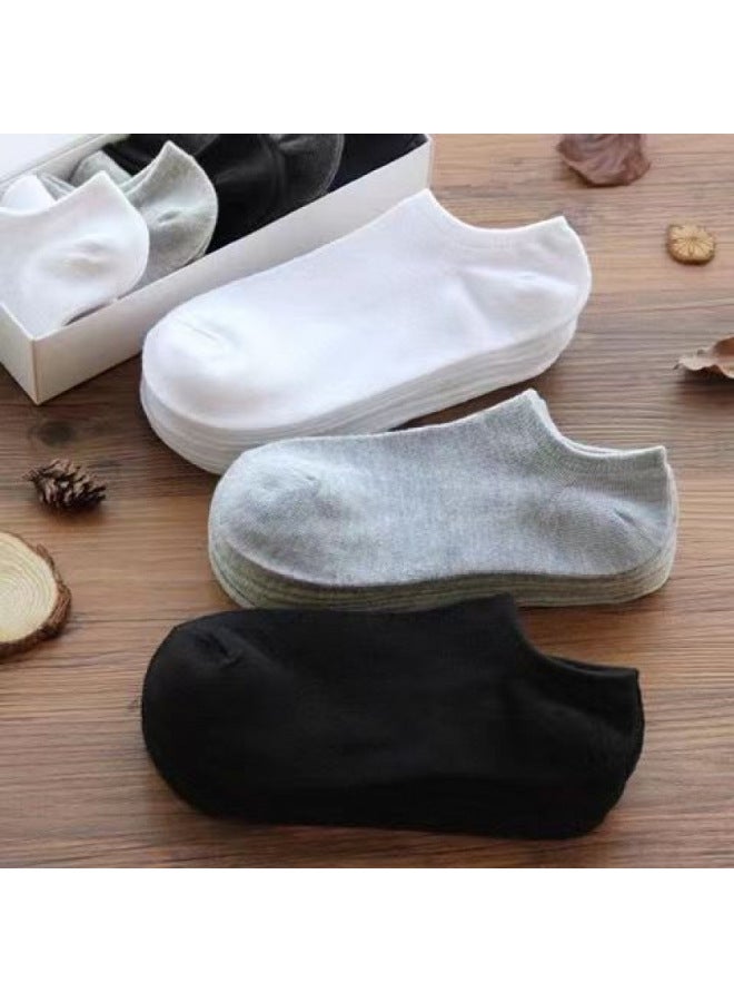 Socks For Men, New Men's Socks, Breathable And Sweat-absorbent For All Seasons, Black, White And Gray Sports Socks, Mid-calf Socks, Deodorant