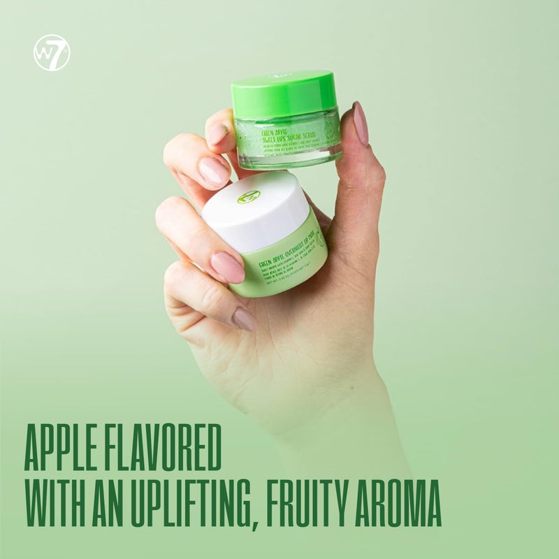 W7 Sweet Dreams Lip Scrub & Overnight Lip Mask Duo - 2 Piece Gift Set - Apple Flavour - Exfoliate, Condition, Soothe & Hydrate - Image 3