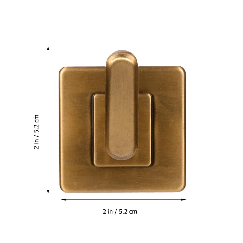 Retro Square Metal Self Adhesive Wall Hooks 2pcs For Bathroom Kitchen Punch Free Storage - Image 2
