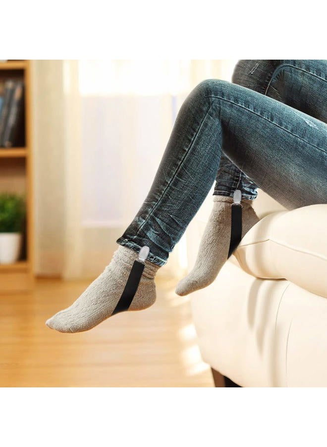 Goodtimes Boot Straps Pant Stirrups Clips for Women and Men Motorcycle Biker Smooth Jeans Trousers Bed Sheets, Mattress Covers (Black) - Image 3